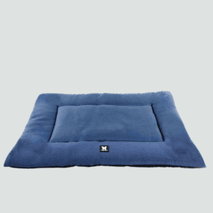 Mata płaska dla psa - prostokątna - niebieska / czarna