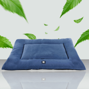 mata płaska dla psa niebieska i czarna 2