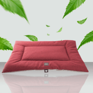 mata płaska dla psa szara i czerwona 2