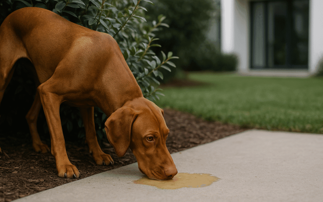 pies wymiotuje żółcią