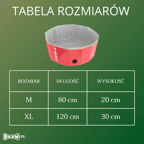 basen dla psa martin pool składany czerwony 4