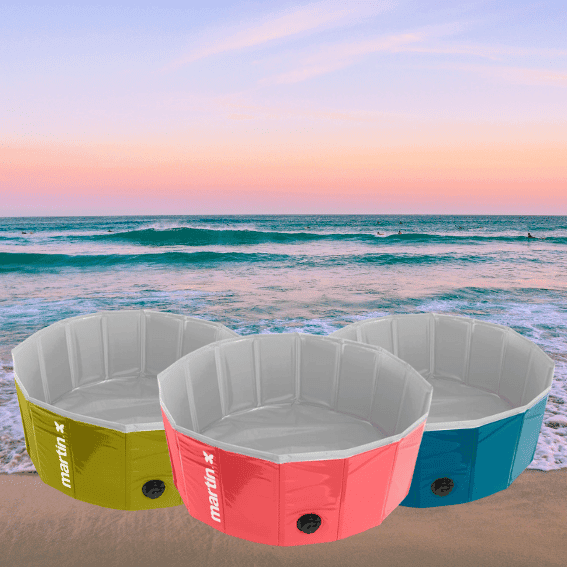 basen dla psa martin pool składany czerwony, niebieski i zielony