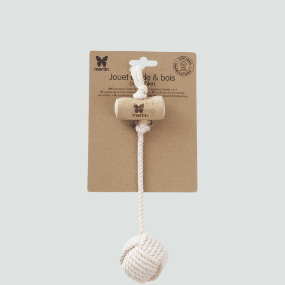 Zabawka trwała dla psa z piłką Lungo