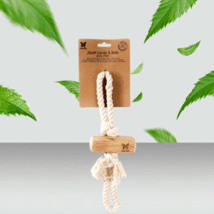 Zabawka trwała dla psa z uchwytem i dwoma sznurami expresso 2