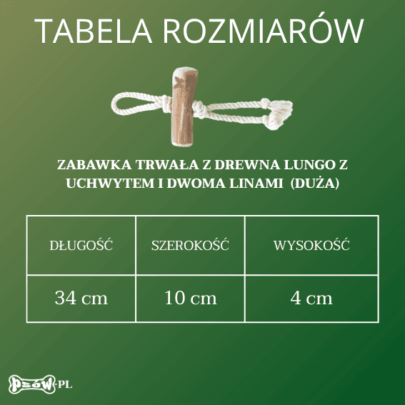 Zabawka trwała dla psa z uchwytem i dwoma sznurami lungo 4