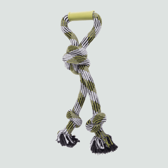 Zabawka dla psa sznurek seria Kamuflaż z uchwytem i 3 węzłami