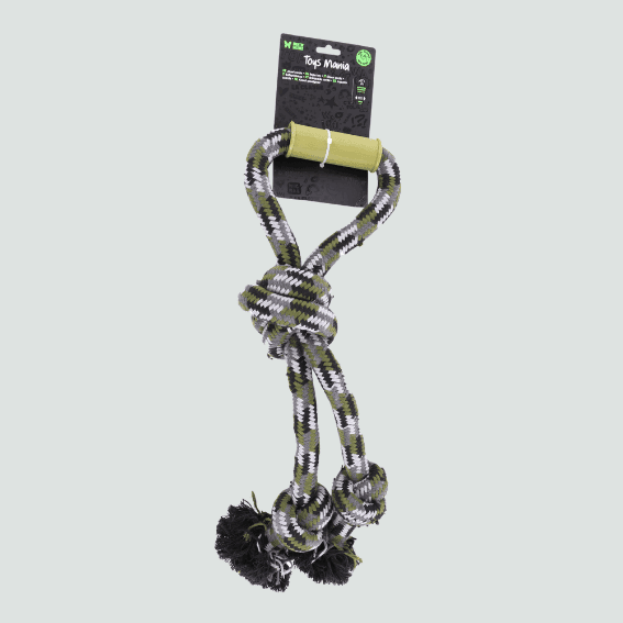 Zabawka dla psa sznurek seria Kamuflaż z uchwytem i 3 węzłami 3