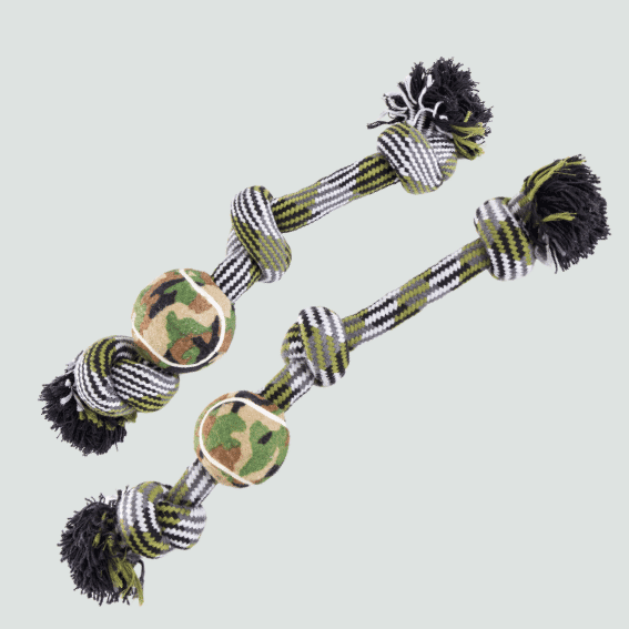 Zabawka dla psa sznurek seria Kamuflaż tenisowy 4