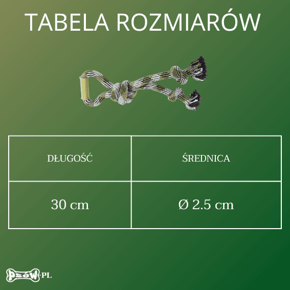 Zabawka dla psa sznurek seria Kamuflaż z uchwytem i 3 węzłami 4