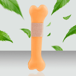 Gumowa zabawka dla psa kość Rubb'n'Roll pomarańczowa mala 2