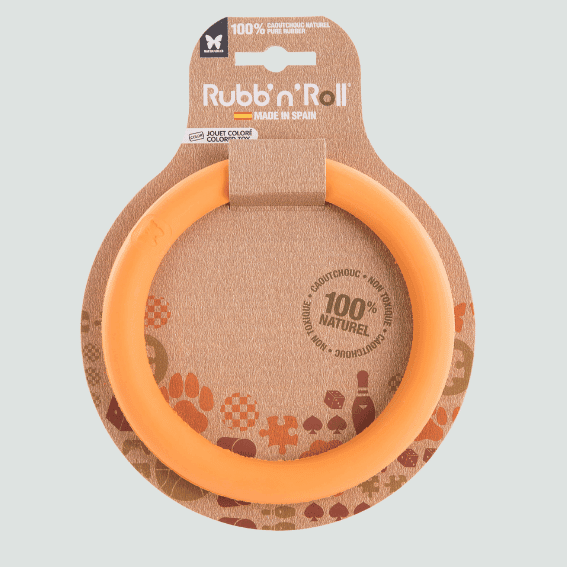 gumowa zabawka dla psa koło Rubb'n'Roll pomarańczowa gumowa zabawka dla psa koło Rubb'n'Roll pomarańczowa