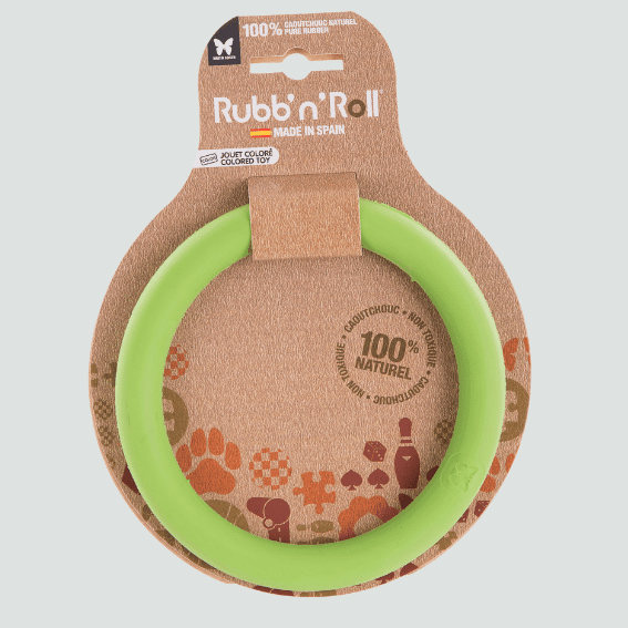 gumowa zabawka dla psa koło Rubb'n'Roll zielona gumowa zabawka dla psa koło Rubb'n'Roll zielona