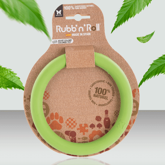 gumowa zabawka dla psa koło Rubb'n'Roll zielona 2