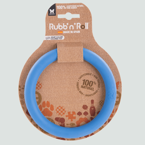 gumowa zabawka dla psa koło Rubb'n'Roll niebieska gumowa zabawka dla psa koło Rubb'n'Roll niebieska