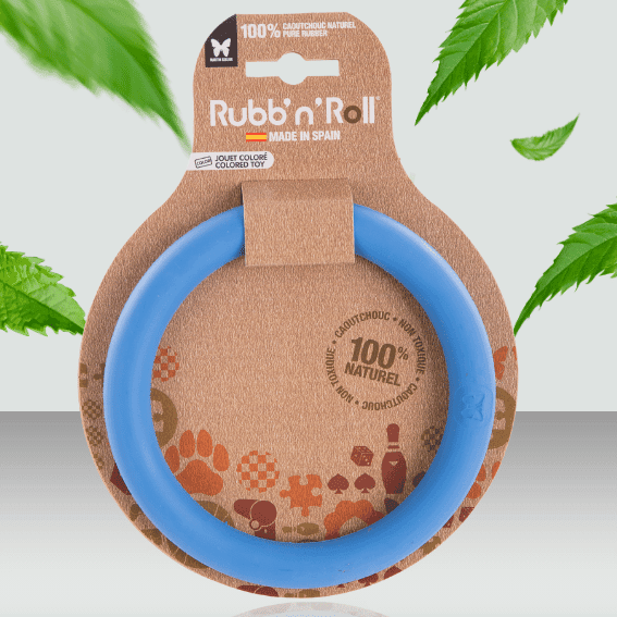 gumowa zabawka dla psa koło Rubb'n'Roll niebieska 2