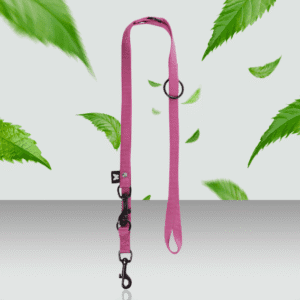 Smycz szkoleniowa nylonowa 3-stopniowa dla psa rozowy 2