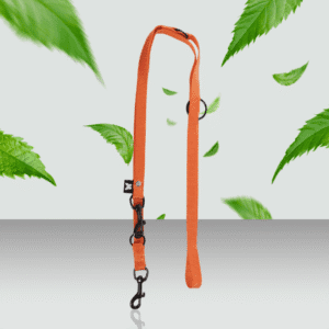 Smycz szkoleniowa nylonowa 3-stopniowa dla psa pomaranczowy 2
