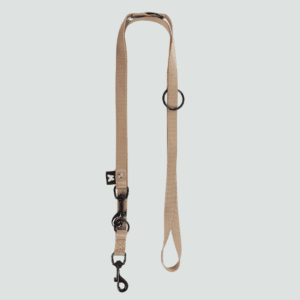 Smycz szkoleniowa nylonowa 3-stopniowa dla psa szary