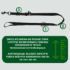 Smycz szkoleniowa nylonowa 3-stopniowa dla psa czarny 3