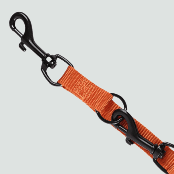 Smycz szkoleniowa nylonowa 3-stopniowa dla psa pomaranczowy 4