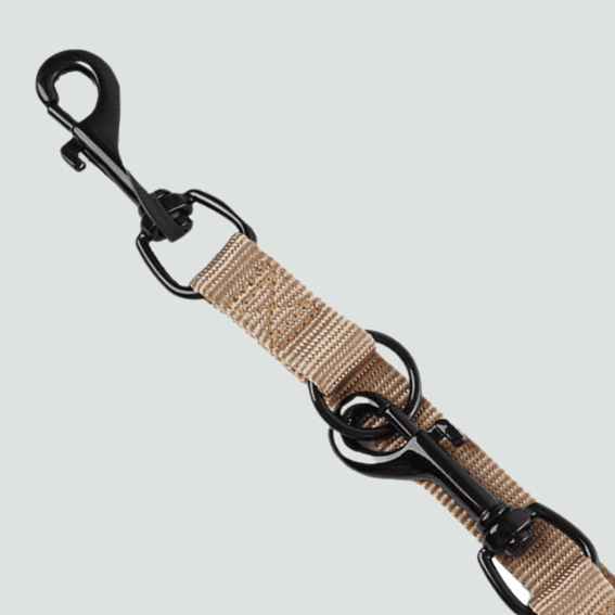 Smycz szkoleniowa nylonowa 3-stopniowa dla psa szary 4
