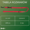Smycz szkoleniowa nylonowa 3-stopniowa dla psa czerwony 5