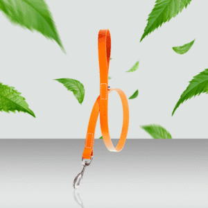 smycz dla psa ze skóry pełnoziarnistej model 499 pomaranczowy 2