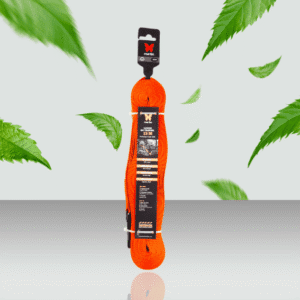 smycz treningowa dla psa z nylonu pomaranczowa 2