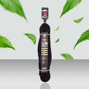 smycz treningowa dla psa z nylonu czarna 2