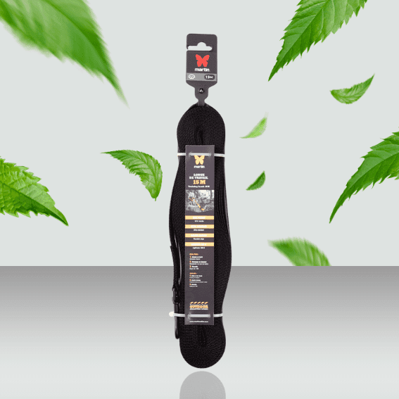 smycz treningowa dla psa z nylonu czarna 2