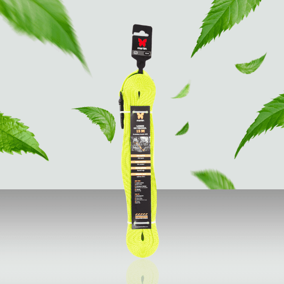 smycz treningowa dla psa z nylonu limonkowy 2