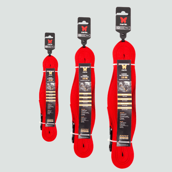 smycz treningowa dla psa z nylonu czerwona 3