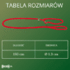 tabela rozmiarow Smycz linowa z nylonu dla psa z obrożą szkoleniową czerwona