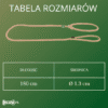 tabela rozmiarow Smycz linowa z nylonu dla psa z obrożą szkoleniową beżowa