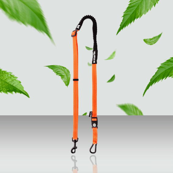 Linka do canicrossu dla psa pomaranczowa 2