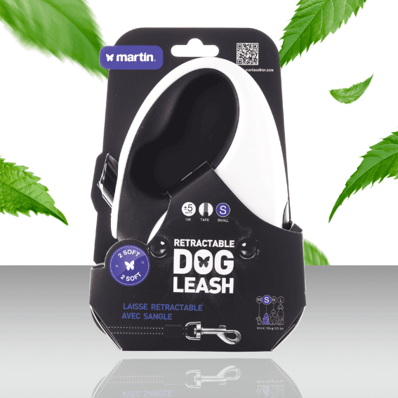 Automatyczna smycz z taśmą dla psa 2Soft wyciągana biala 2