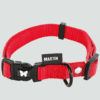 Obroża z nylonu dla psa regulowana czerwona