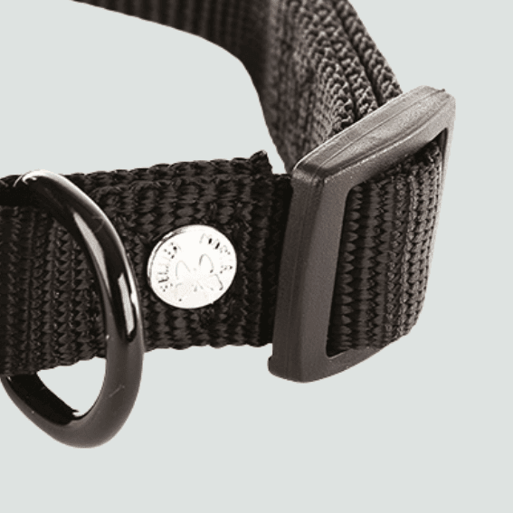 Obroża z nylonu dla psa regulowana czarna 3