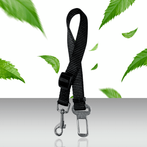 Regulowana smycz samochodowa dla psa czarna 2