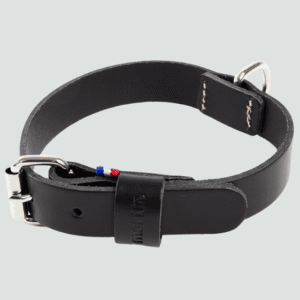 Skórzana obroża dla psa model 499 czarna