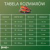 tabela rozmiarow Skórzana obroża dla psa model 499