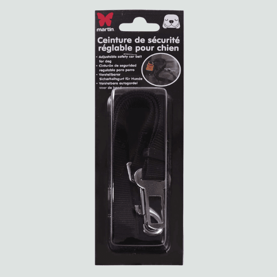 Regulowana smycz samochodowa dla psa czarna 5
