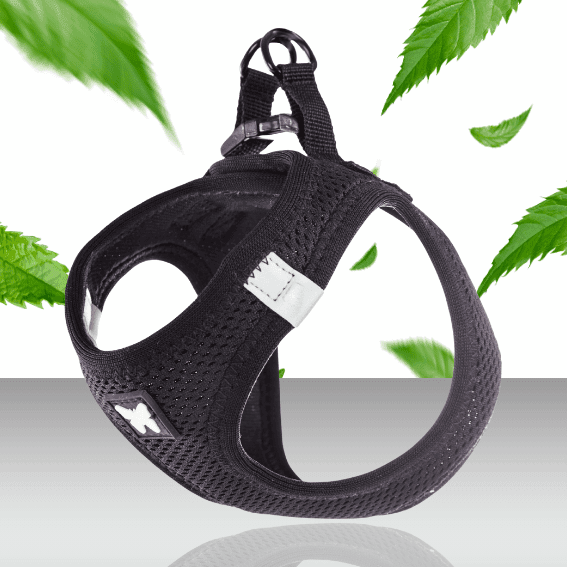 Szelki bezuciskowe dla psa mesh czarne 2