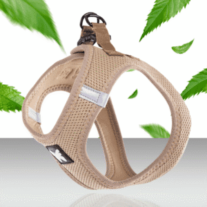 Szelki bezuciskowe dla psa mesh bezowe 2