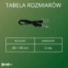 tabela rozmiarow Regulowana smycz samochodowa dla psa czarna