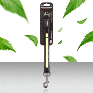 Przedłużacz do smyczy rozświetlany z nylonu dla psa ładowany USB żółty 2