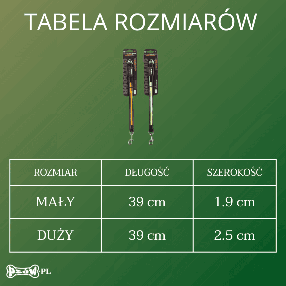 tabela rozmiarow Przedłużacz do smyczy rozświetlany z nylonu dla psa ładowany USB