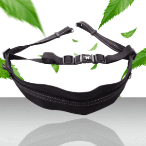 Pas do biegania z psem RUNNING regulowany odblaskowy czarny 2