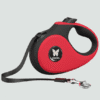 Automatyczna smycz z taśmą dla psa 2Soft wyciągana czerwona 3