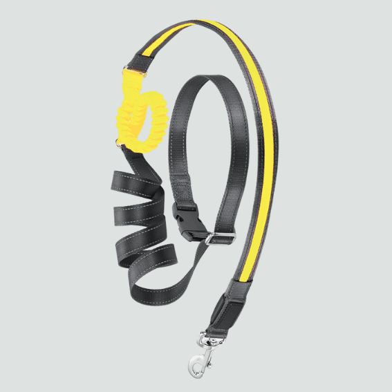 Świecąca smycz z nylonu rozszerzalna USB Żółta 2 Świecąca smycz z nylonu rozszerzalna USB Żółta 2